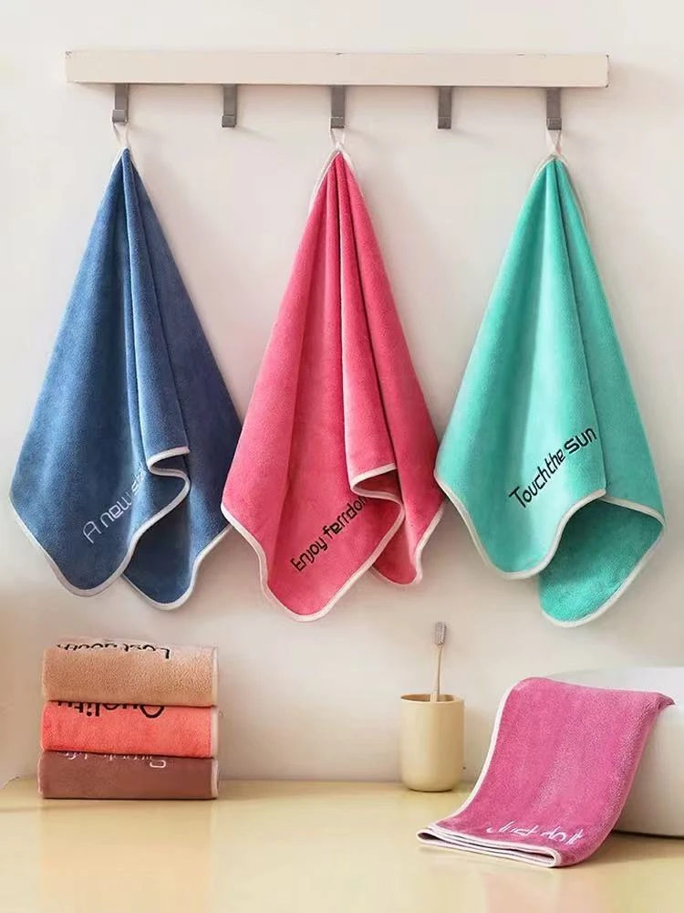 (拍一发二)加厚大号吸水毛巾35*75cm颜色随机