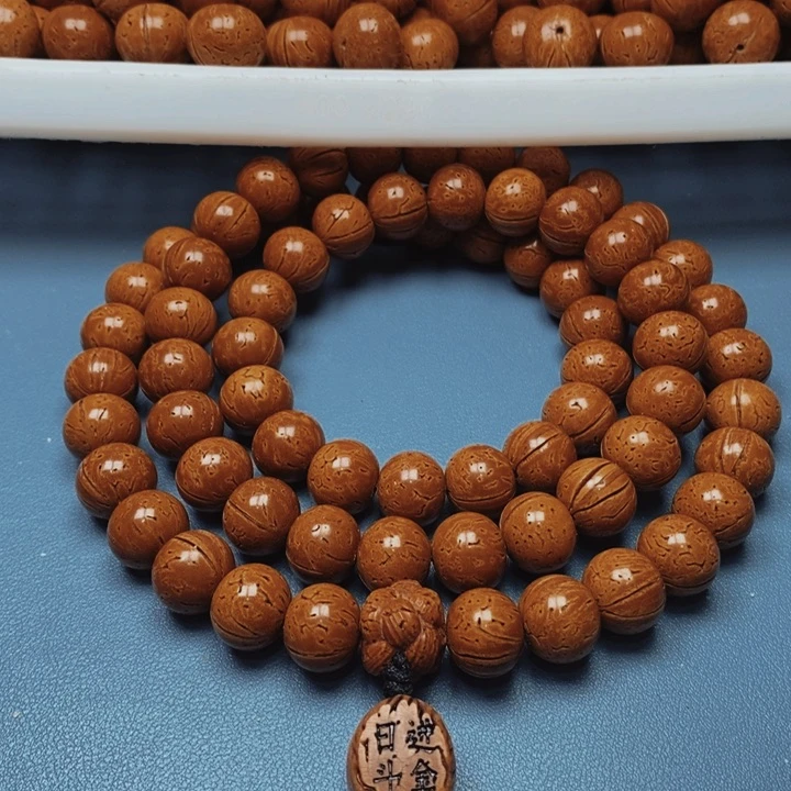 桃核脖挂极限圆15花皮色差66颗