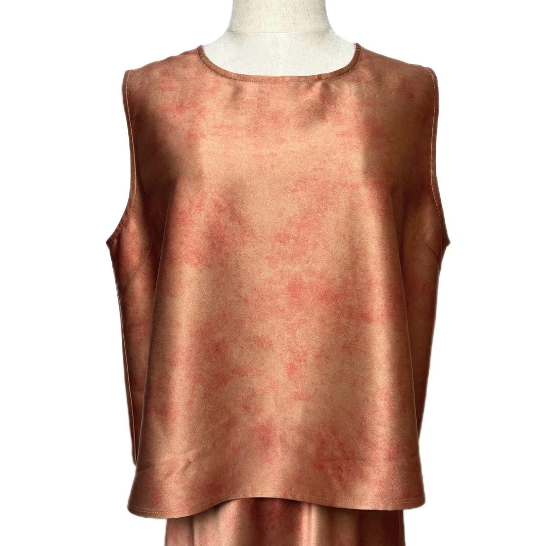 桑蚕丝香云纱皮子背心