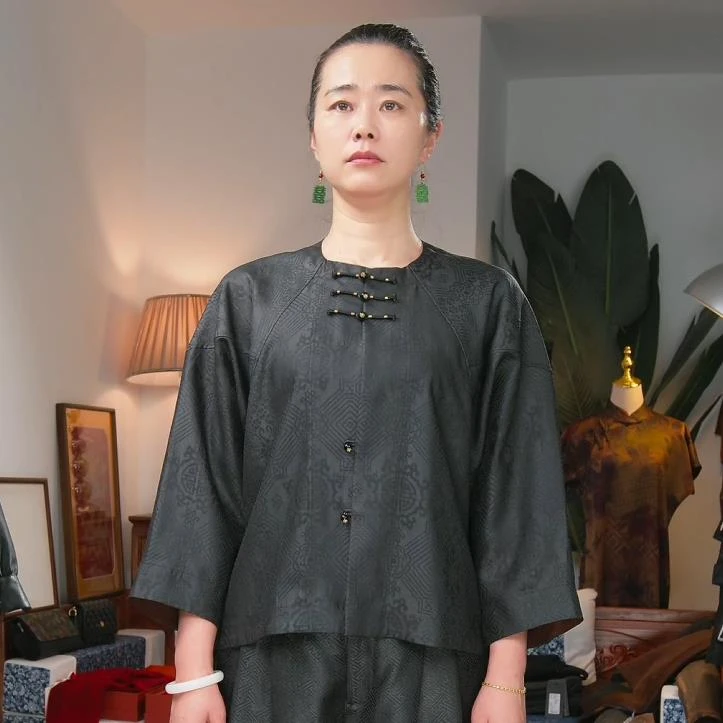 品叔&设计 · 桑蚕丝四经绞罗莨绸蝙蝠衫设计款新中式服装