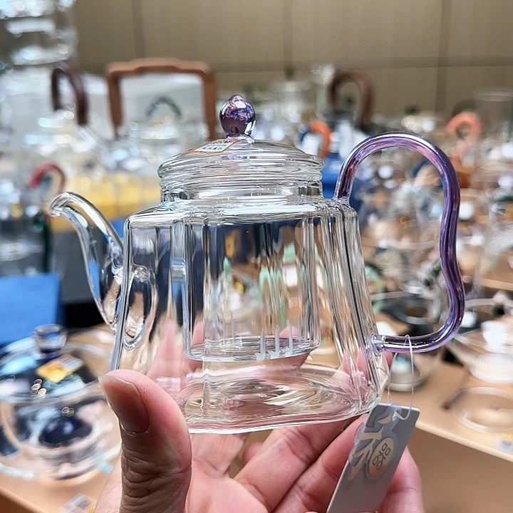 禾器浅紫色锦瑞壶