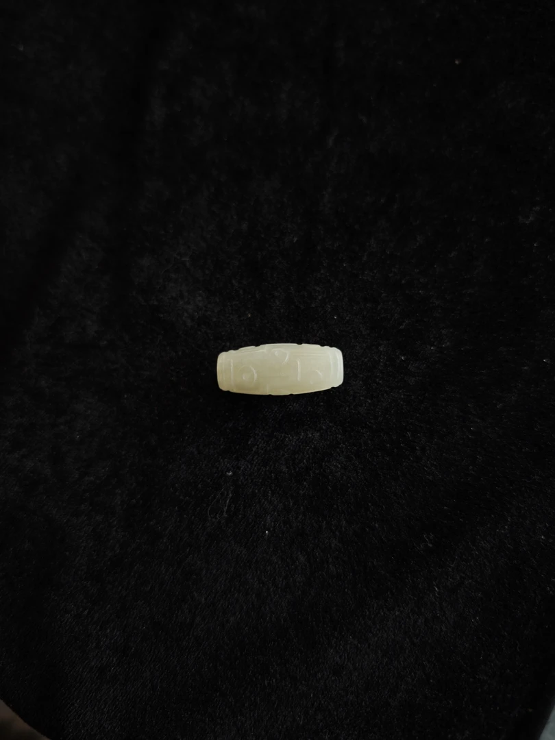 和田玉烟紫天珠锁骨珠