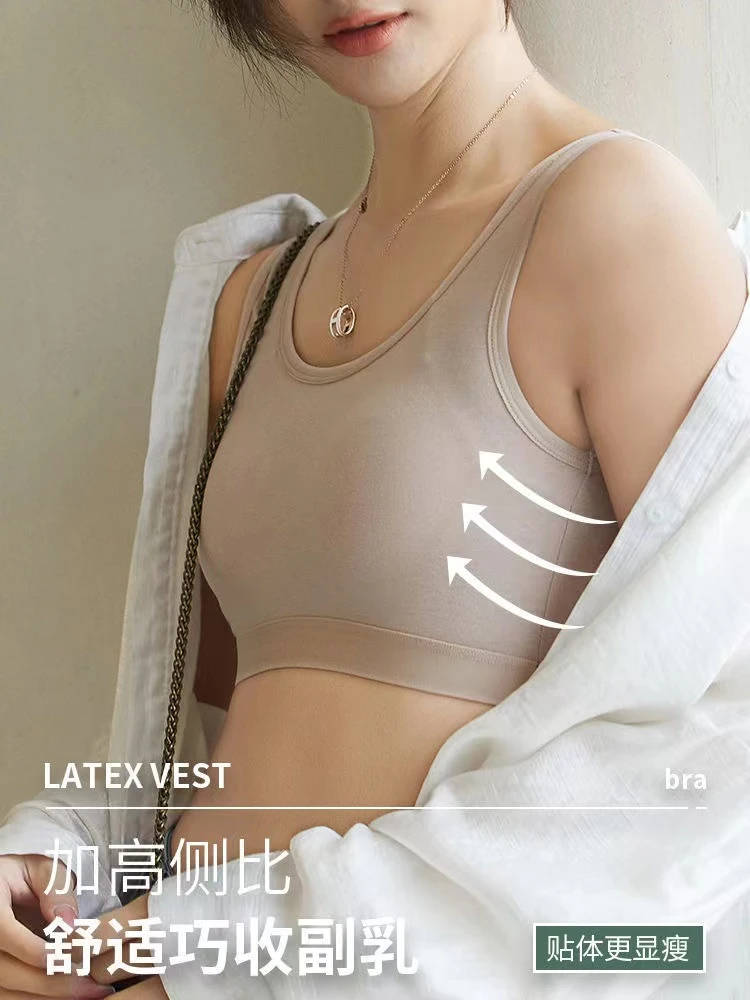 聚拢内衣美背抹胸无痕防走光大码文胸罩内衣小胸聚拢型文胸无钢圈