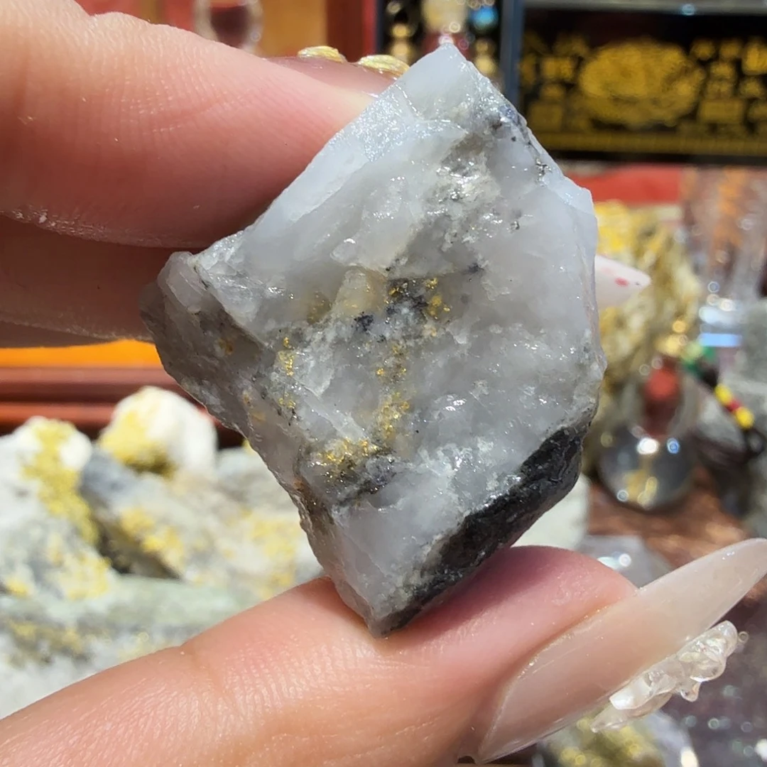 信25g聚金阁天然明金矿标