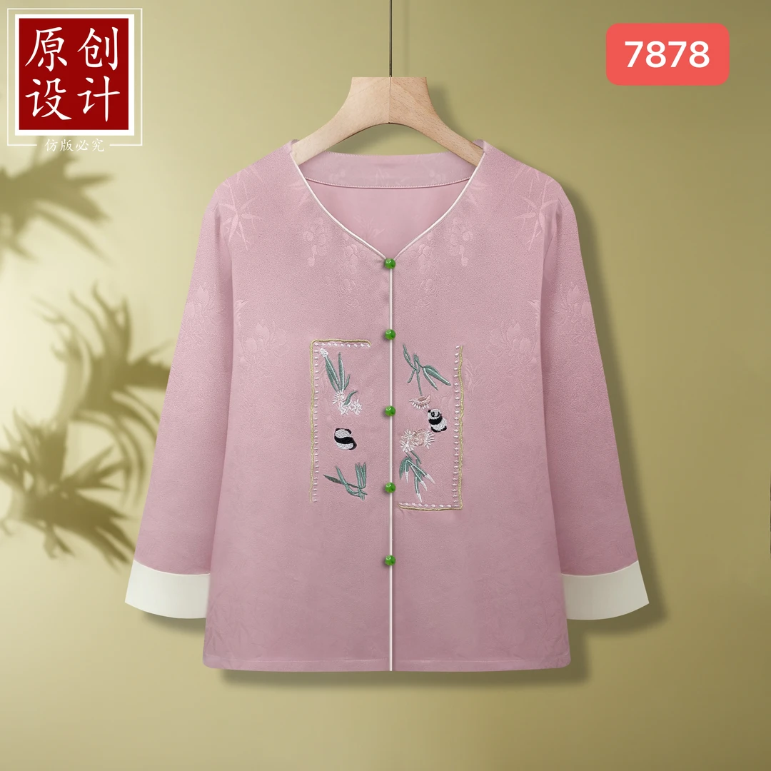 7878-34新款国风刺绣小外套上衣外套