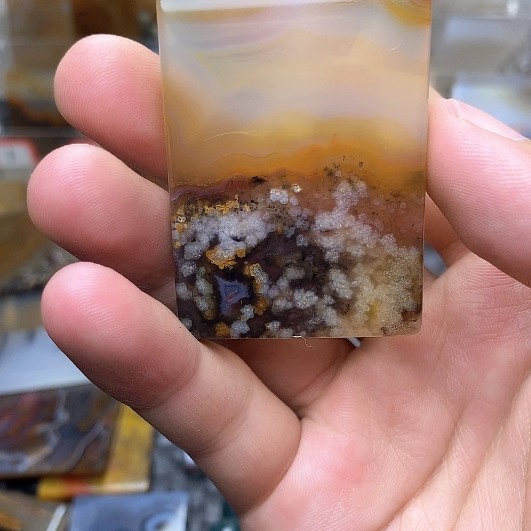 玛瑙/玉髓未镶嵌珠宝半成品无***轮