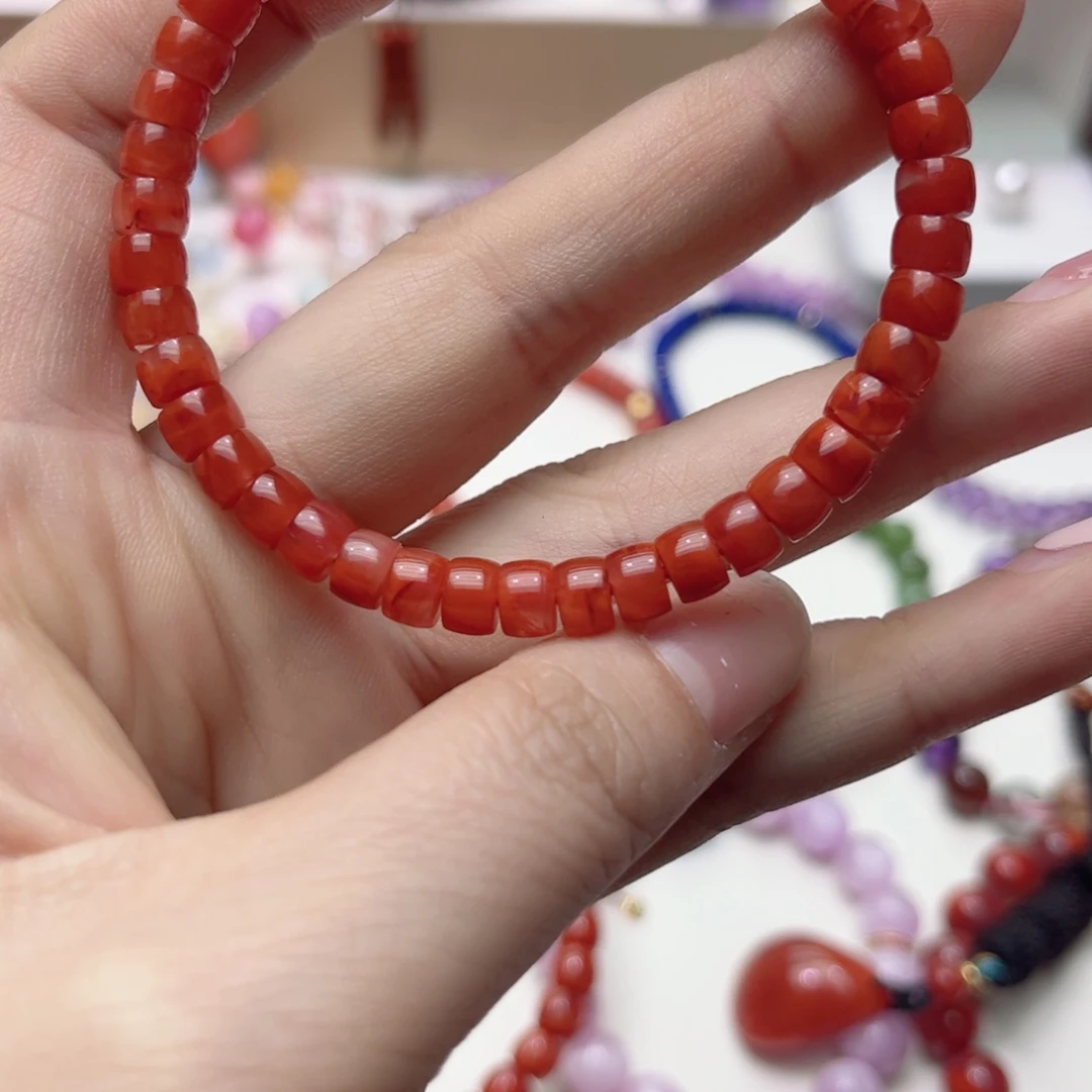 未镶嵌手链南红玛瑙南红直切手串