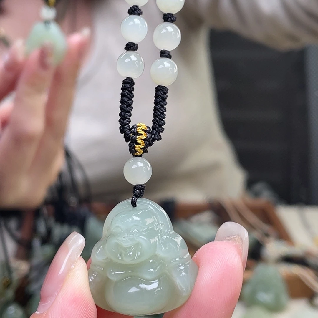 和田玉未镶嵌颈饰25佛福利