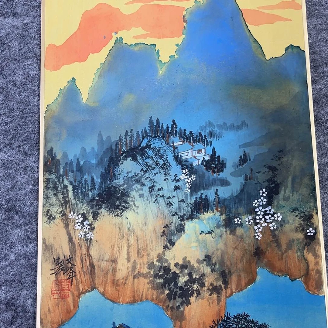 国画艺术家真人手绘