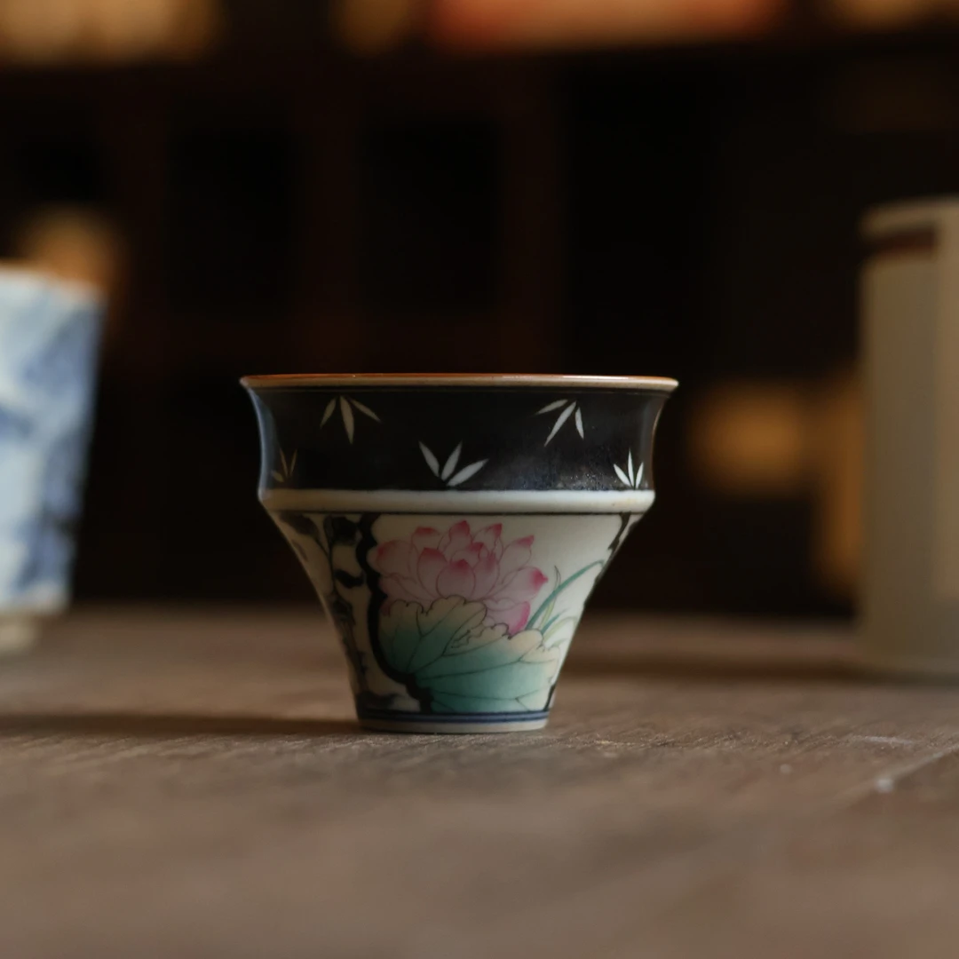 【直播专属】赏荷茶杯品茗杯茶具陶瓷（霖溪0099）