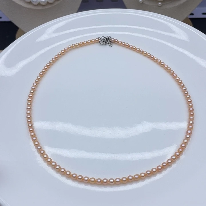 银S925镶嵌淡水珍珠颈饰