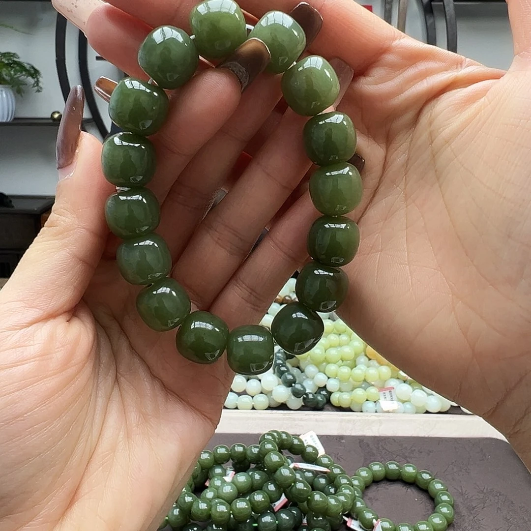 和田玉未镶嵌手链14青黄口