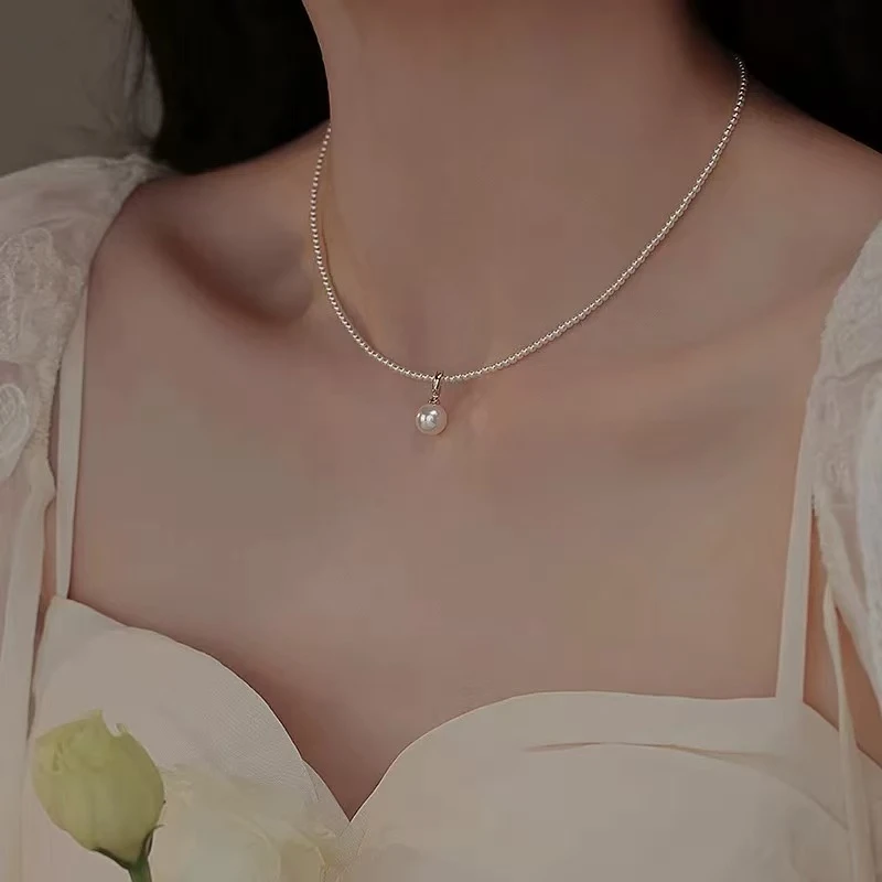 CAIEM KAIET 合金项链 施家小米珠项链女轻奢气质时尚百搭锁骨链