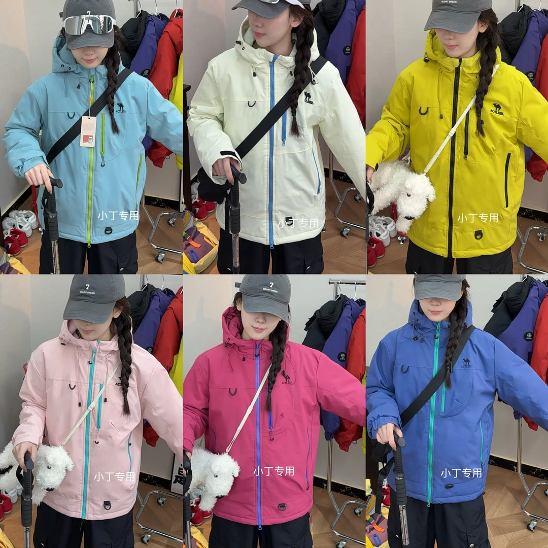 ACTLEEL美洲户外冲锋上衣连帽棉衣男女同款加棉加厚防风保暖