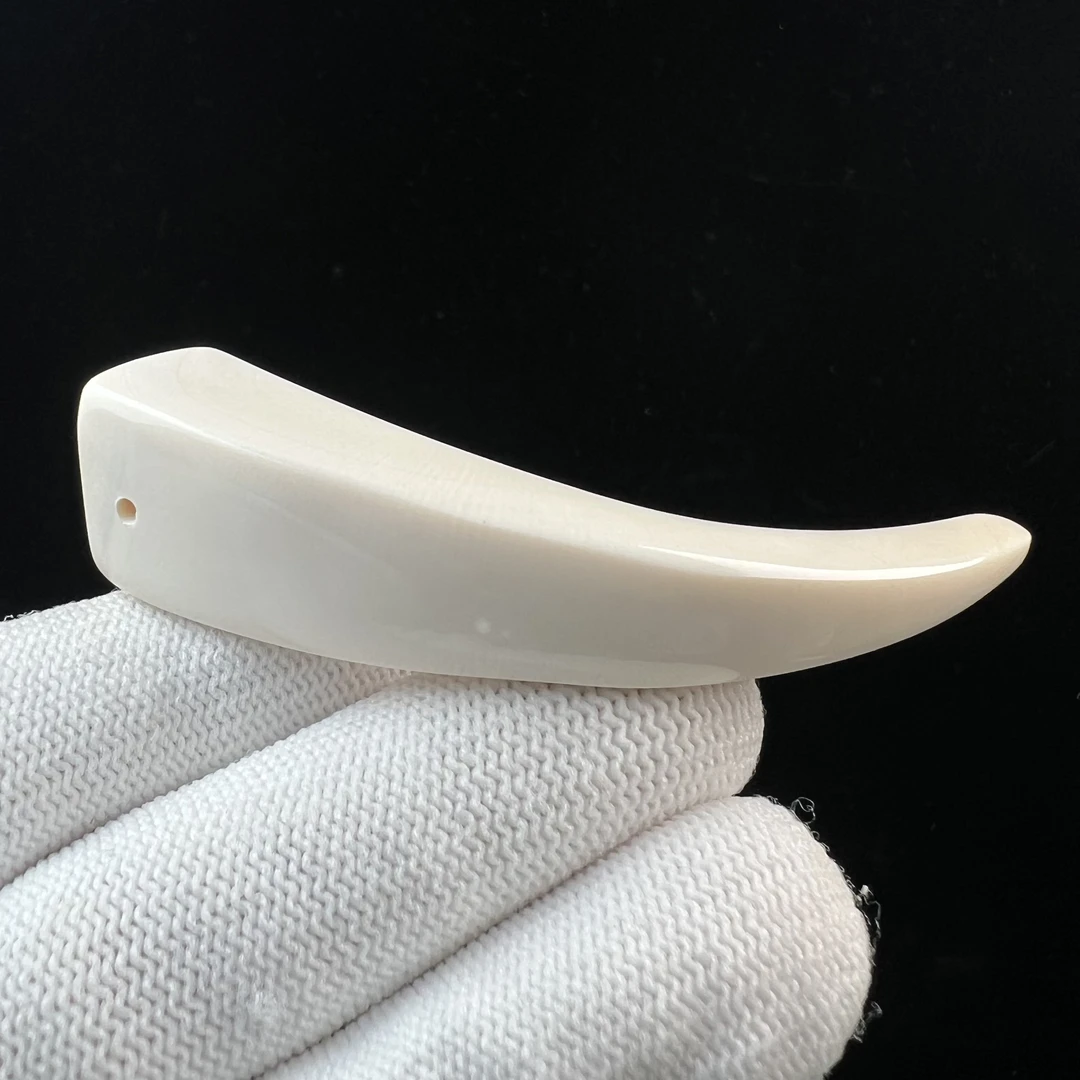 L1231天然猛犸牙 牙尖 69.1mm支持鉴定 假一罚四