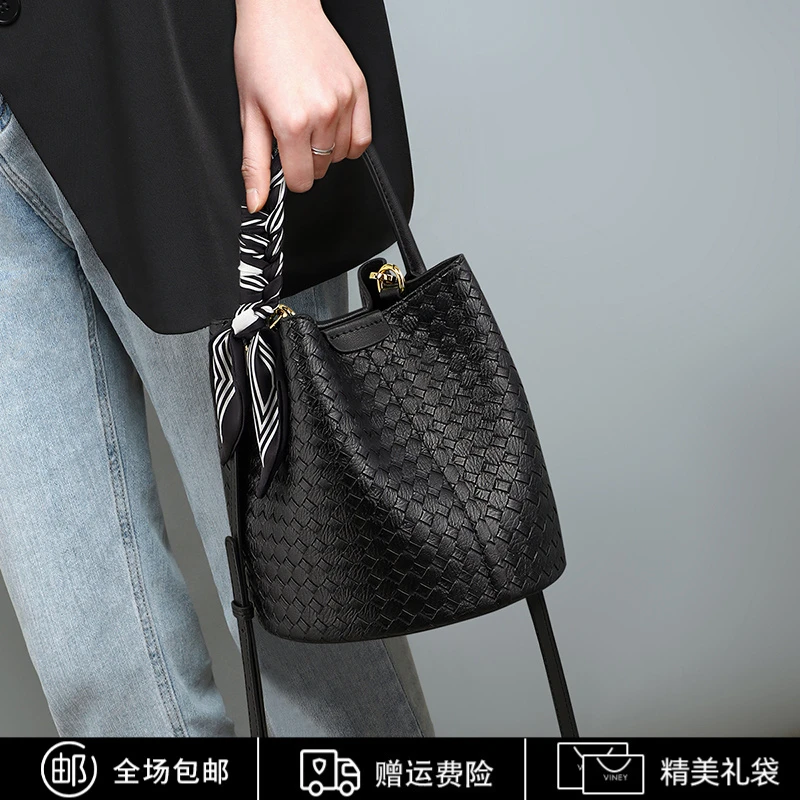 Calwan Keodh真皮包包女时尚通勤斜挎手提包生日礼物送女友送老婆