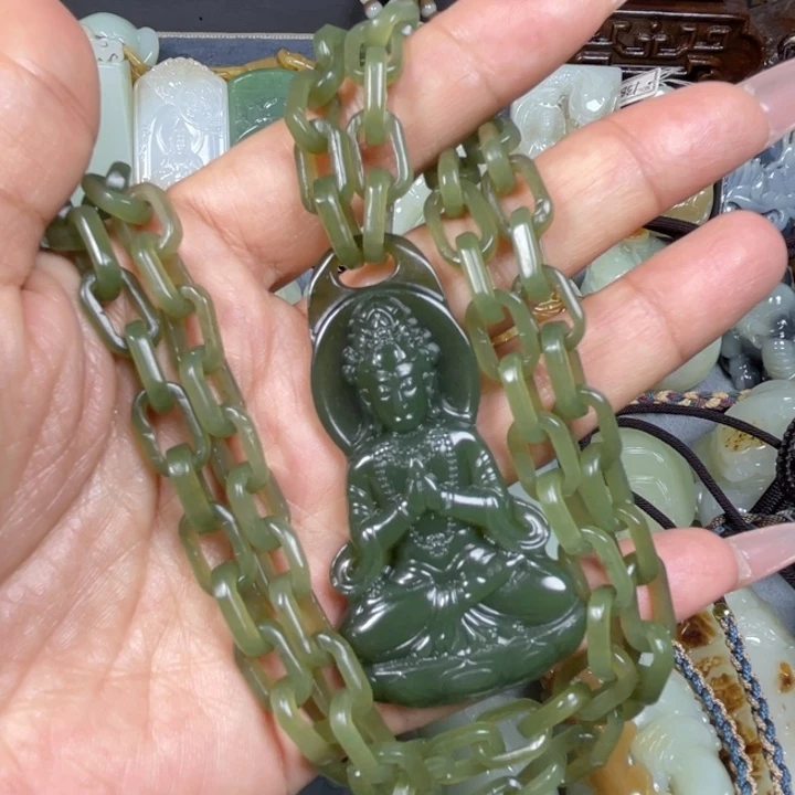 和田玉未镶嵌挂件