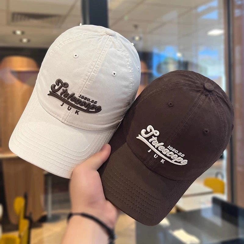 韩版新款立体刺绣字母棒球帽子女春秋季街头百搭显脸小时尚鸭舌帽
