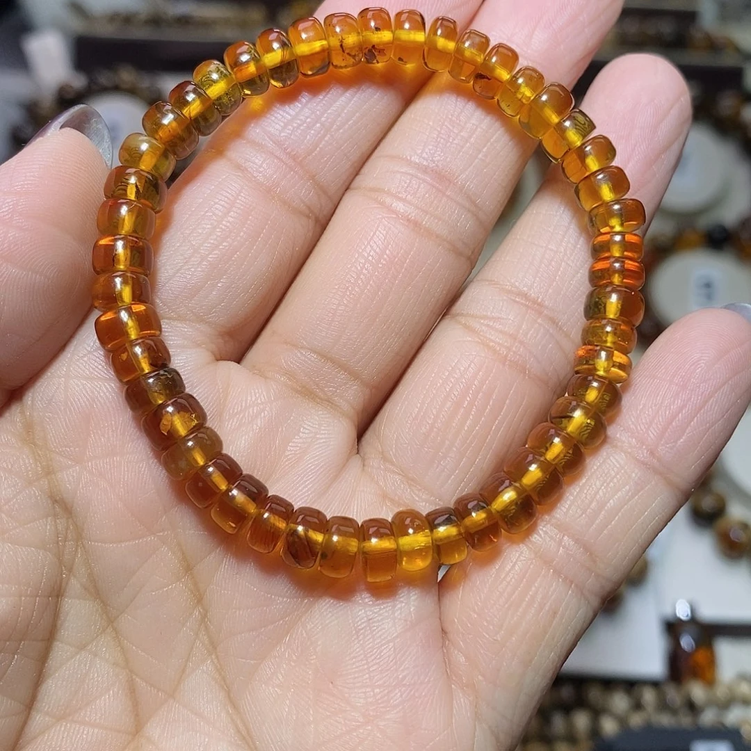 琥珀未镶嵌裸石直切6m