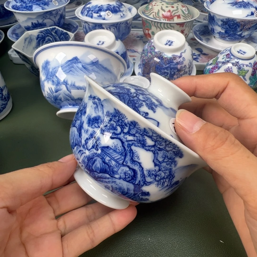 景德镇纯手工纯手绘茶具木木12