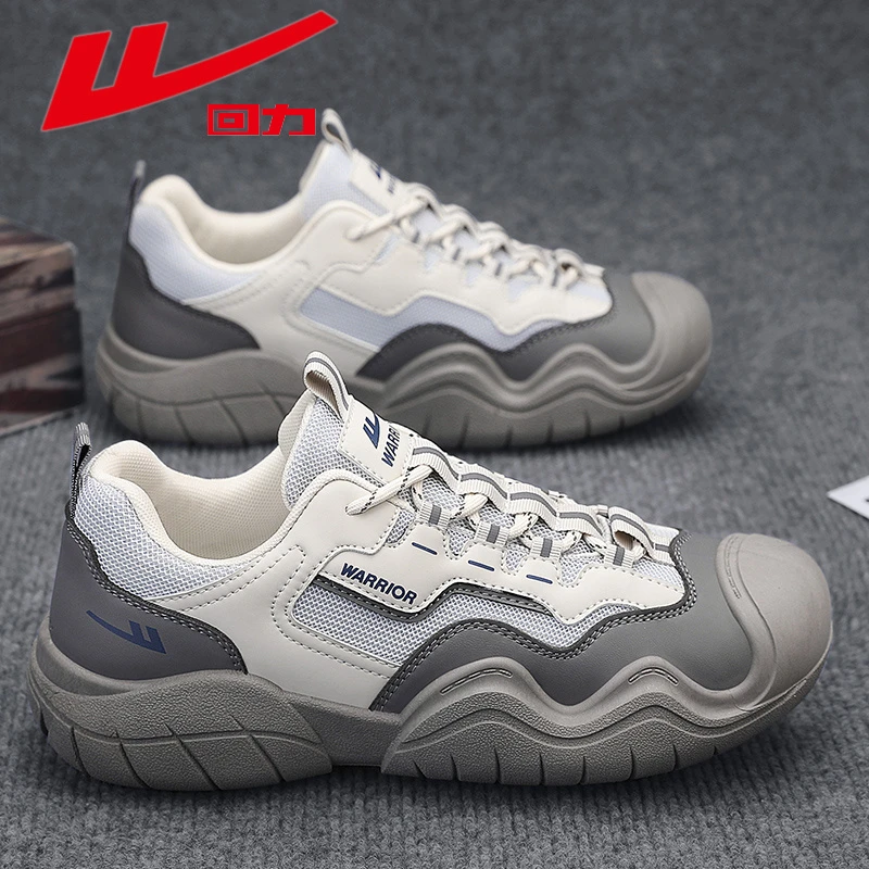 Warrior/回力男鞋2025新款夏季户外登山休闲鞋透气百搭运动小白鞋