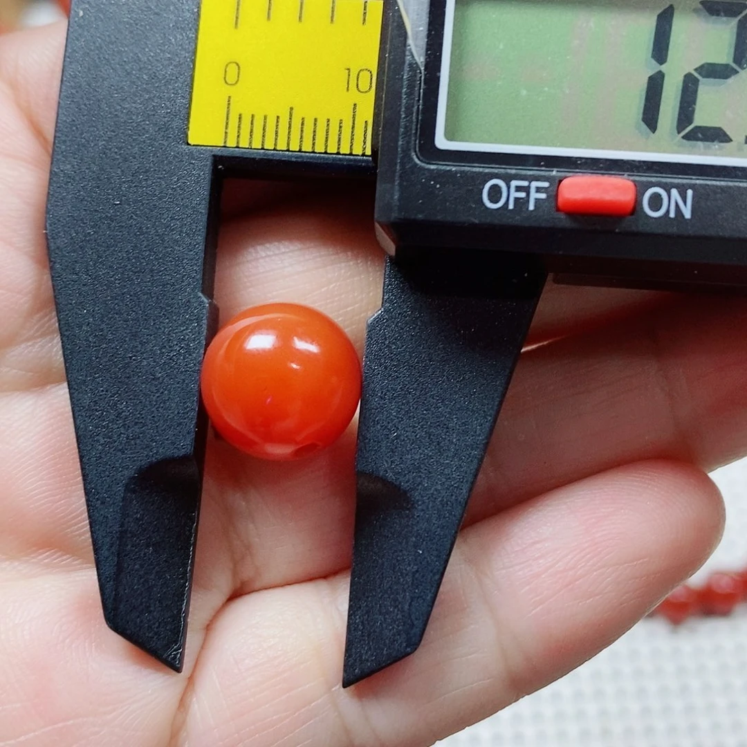 南红玛瑙单珠未镶嵌卡12柿子红