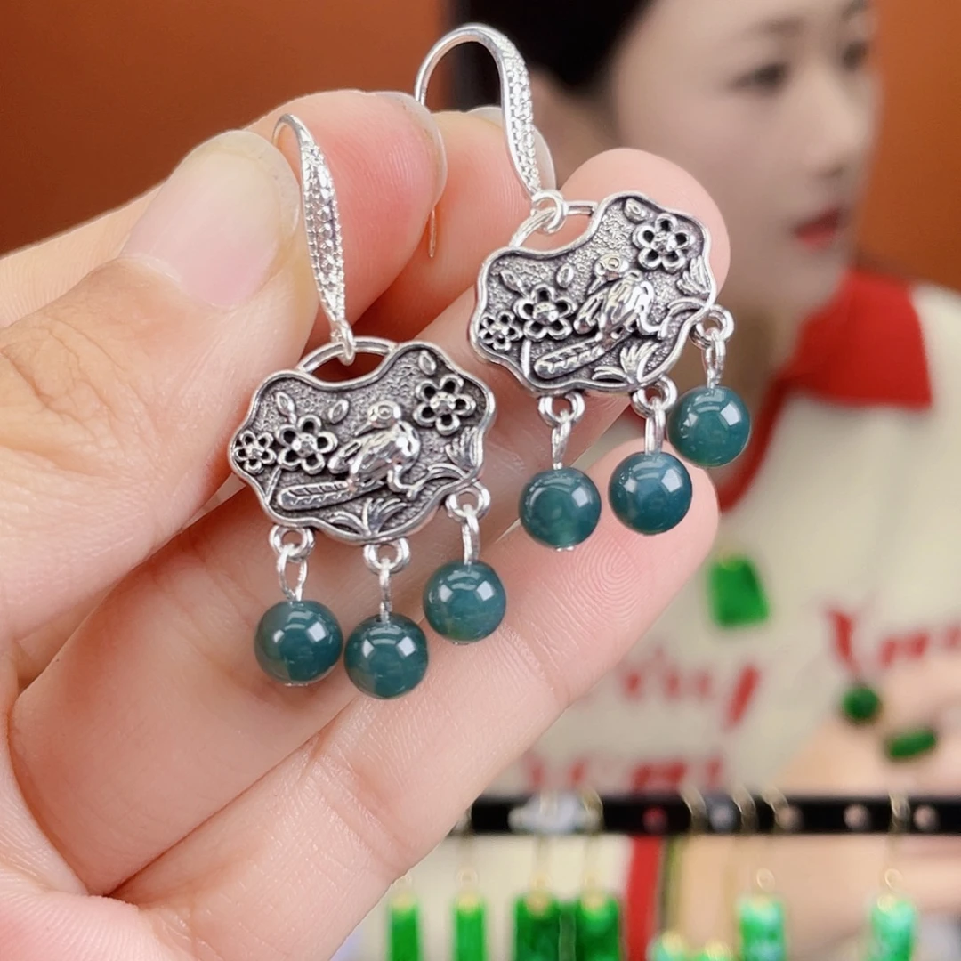 翡翠未镶嵌耳饰饰品