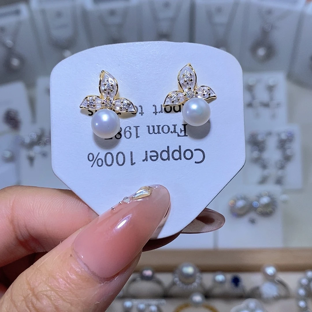 未镶嵌耳饰淡水珍珠