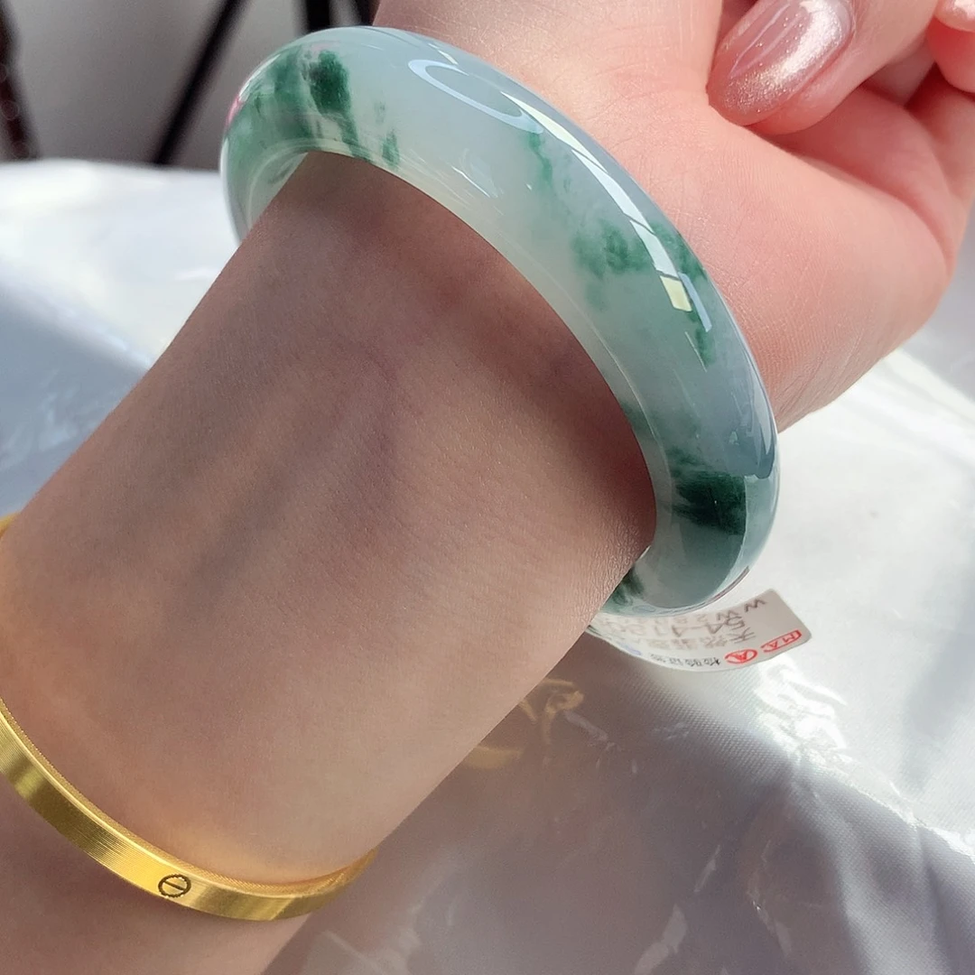 翡翠手镯未镶嵌天然A货翡翠54/55