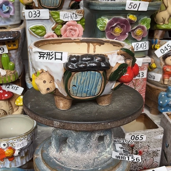 粗陶材质多肉花盆