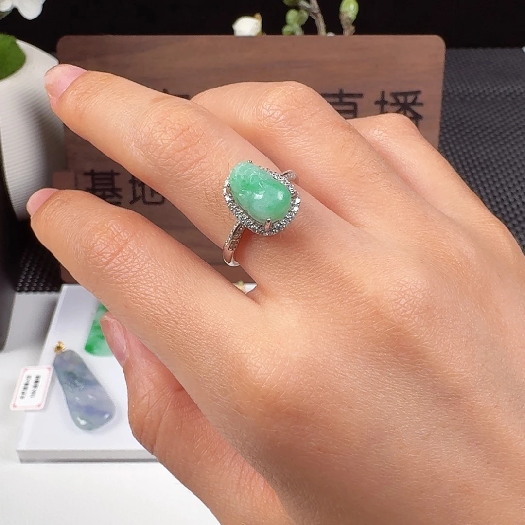 翡翠银S925镶嵌颈饰