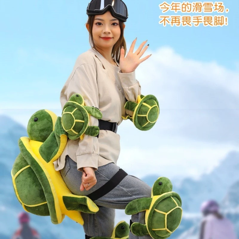小乌龟滑雪护具全套外穿专业儿童滑雪屁垫防摔专用可爱护臀三件套
