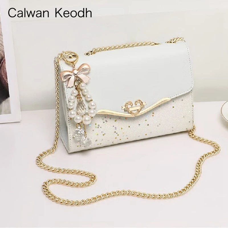 Calwan Keodh真皮包包女包2025款气质斜挎包生日礼物送女友送老婆