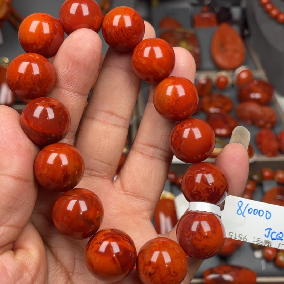 【闪购商品】南红玛瑙珠宝奇石未镶嵌单圈16
