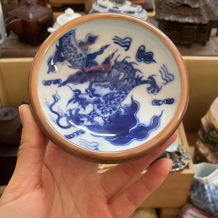 瓷中古工艺品摆件