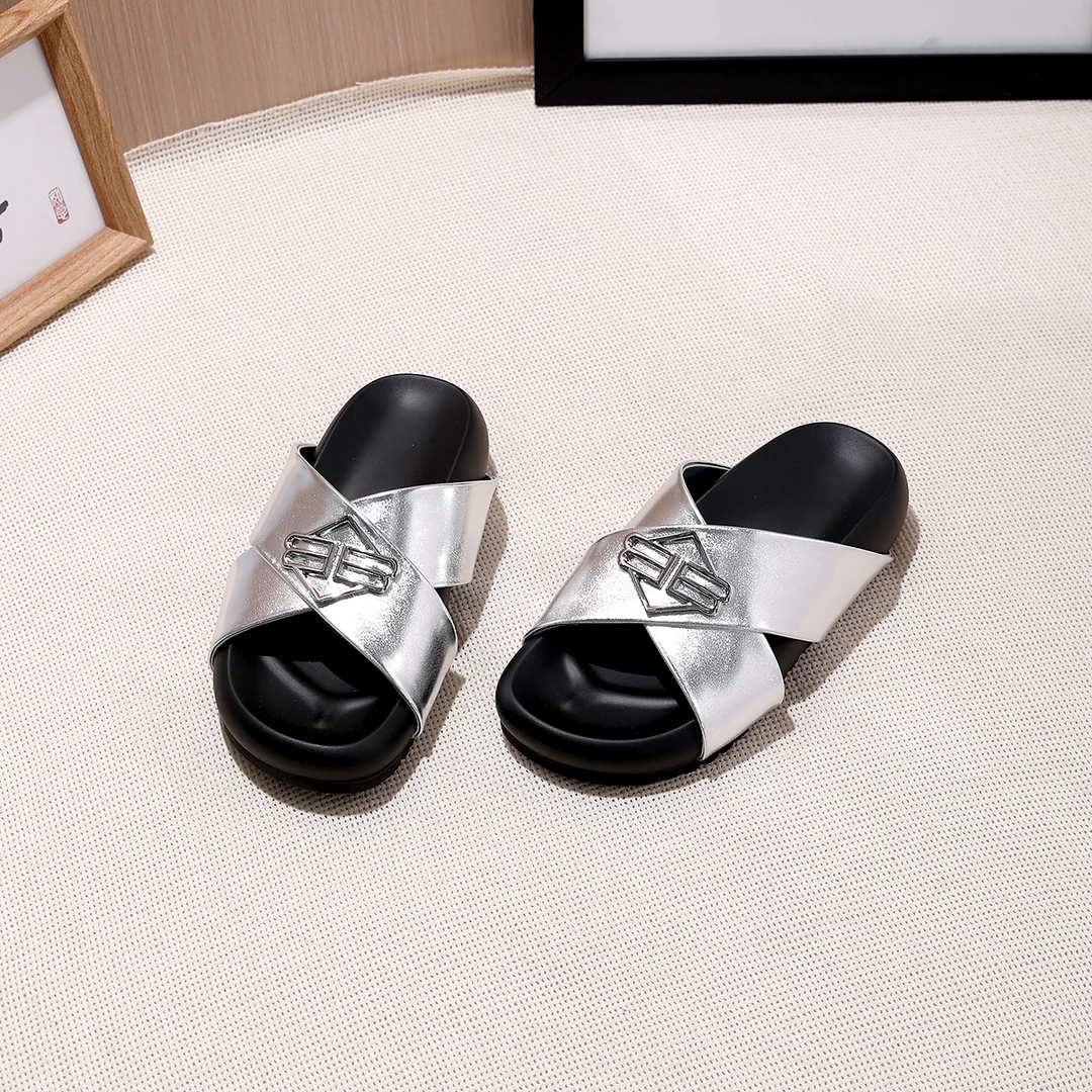 【杨杨粉丝专属】新款百搭平底时尚韩版休闲外穿一字拖鞋4283-78