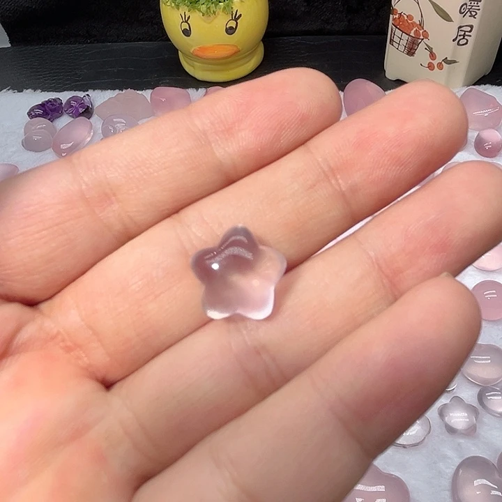 未镶嵌戒指水晶粉水晶小星星