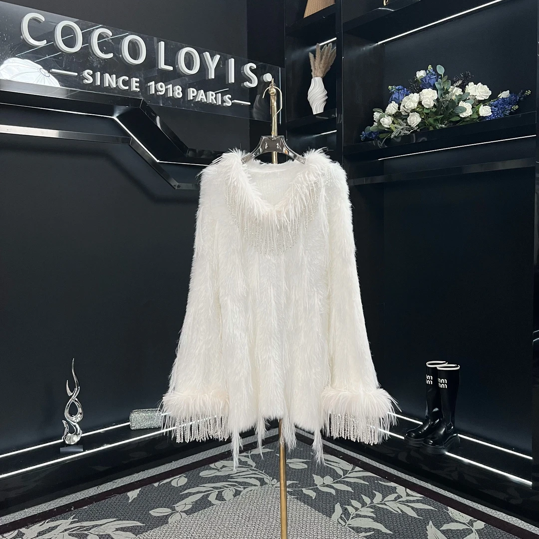 【一一专属】女装上衣蕾丝小香风网红轻奢温柔拼接2412024