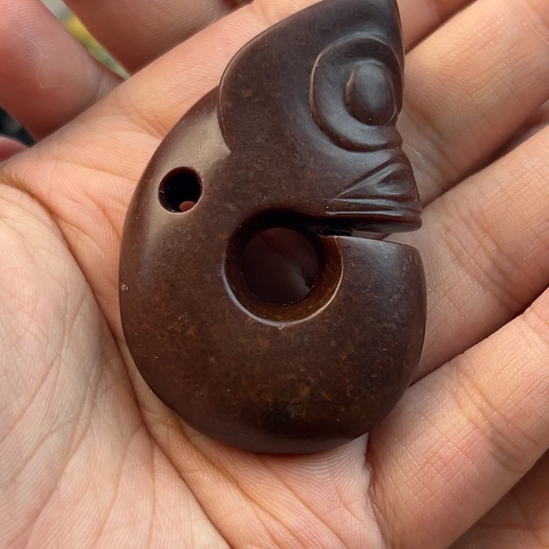 岫岩河磨玉（透闪石质玉）把件未镶嵌哆**梦