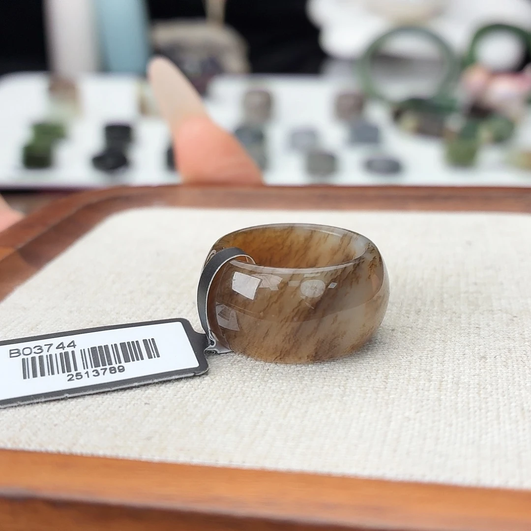 和田玉未镶嵌戒指c31桂花墩墩16.5不退换