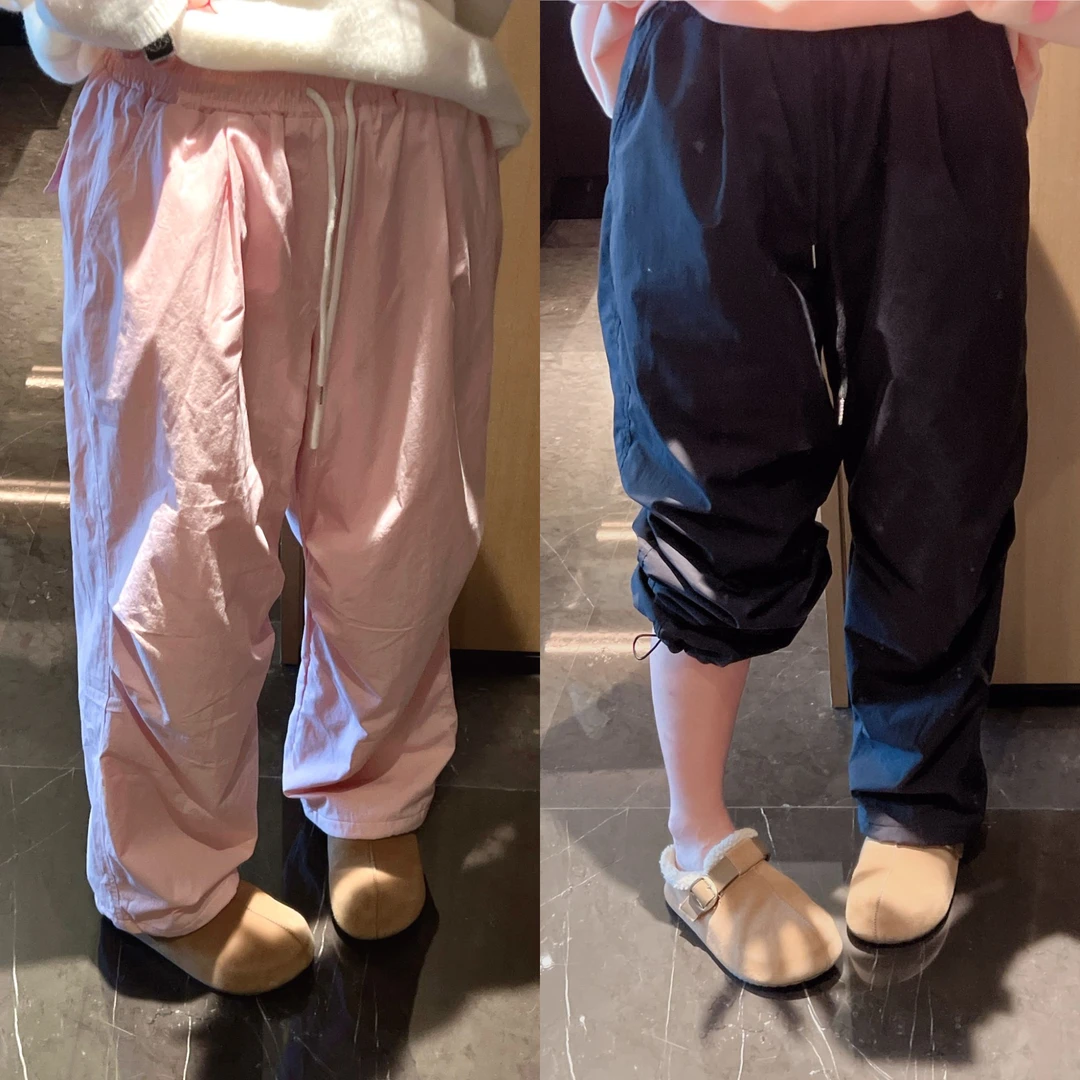 xxxwxz王希之  机场裤~黑/粉两色膝盖捏褶休闲加绒棉裤#12979