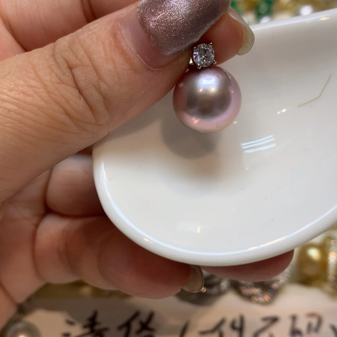 淡水珍珠银S925镶嵌颈饰