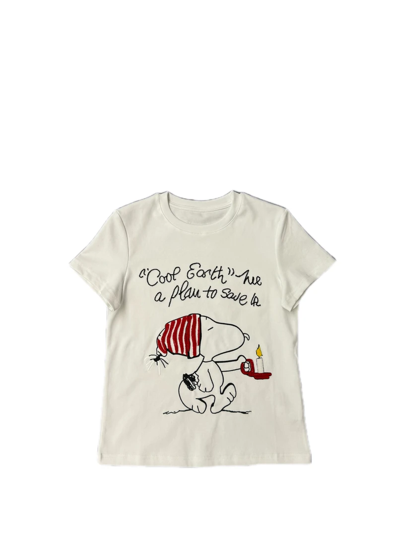 143牙刷绣小红帽史努比狗狗绳绣T恤