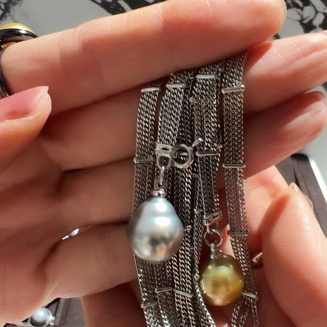 海水珍珠颈饰银S925镶嵌?****?