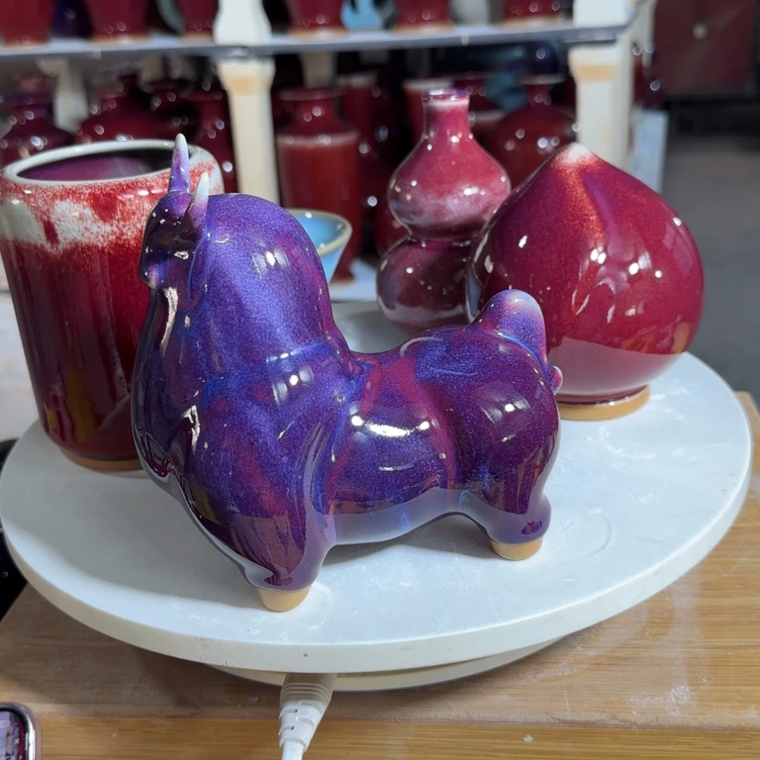 瓷摆件郑家钧窑摆件全