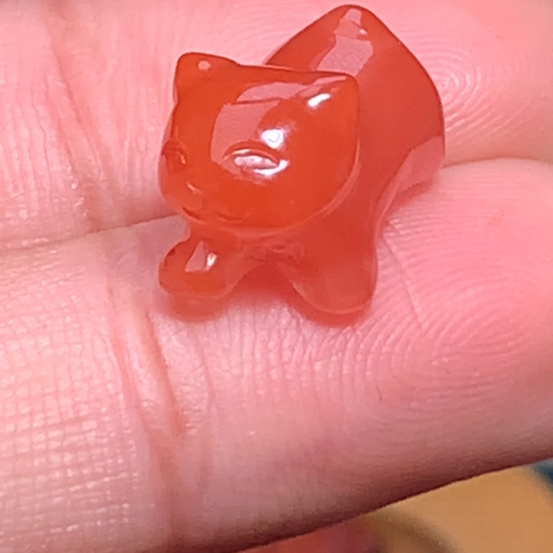 南红玛瑙未镶嵌珠宝半成品溜达猫