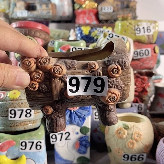 红陶多肉植物花盆