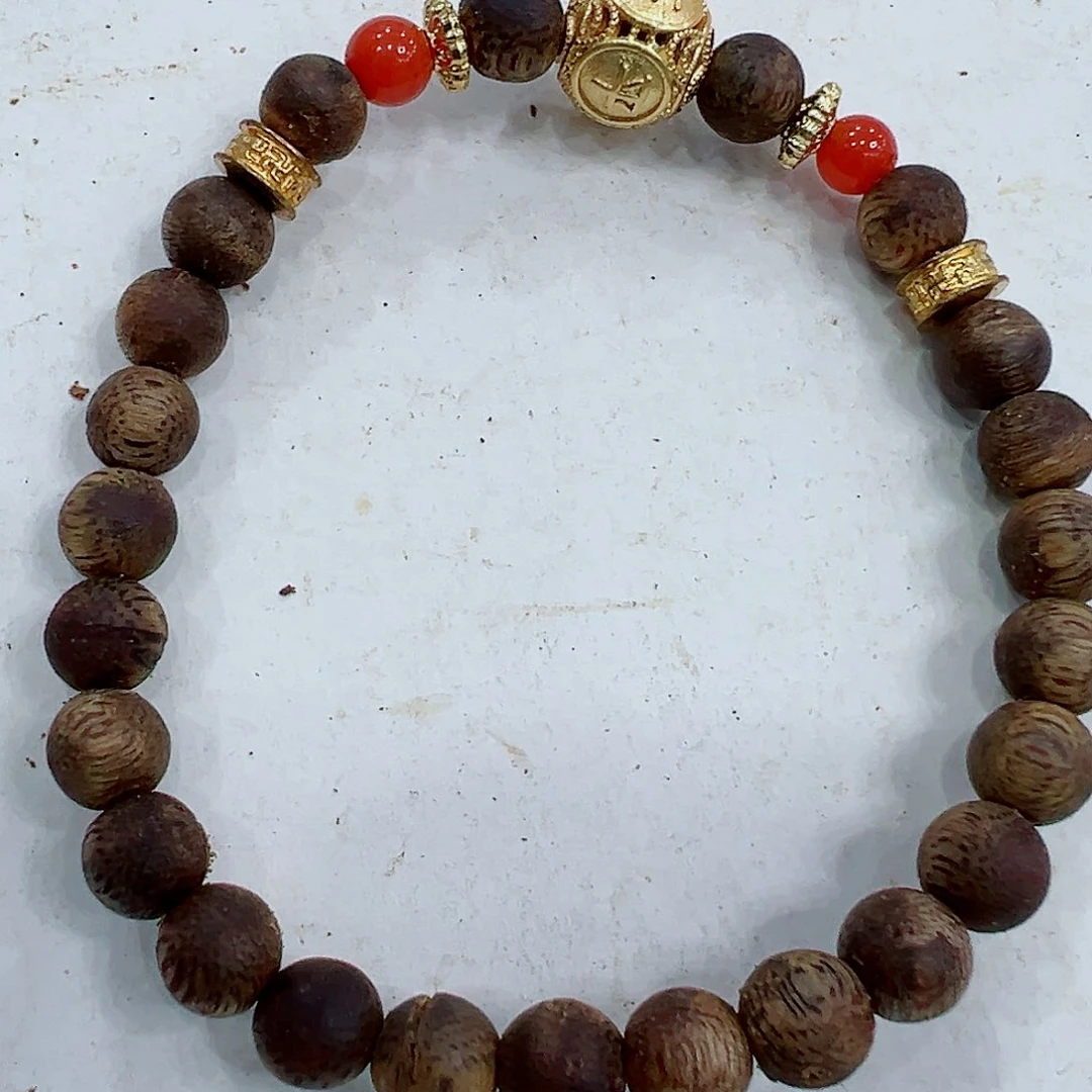 手串沉香金沙叶卡6圆珠手串 花香 果香 蜜香