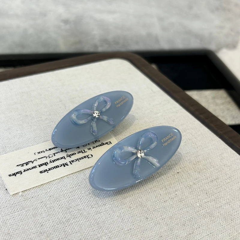 蝴蝶结蓝色发夹FJ1115（一对）