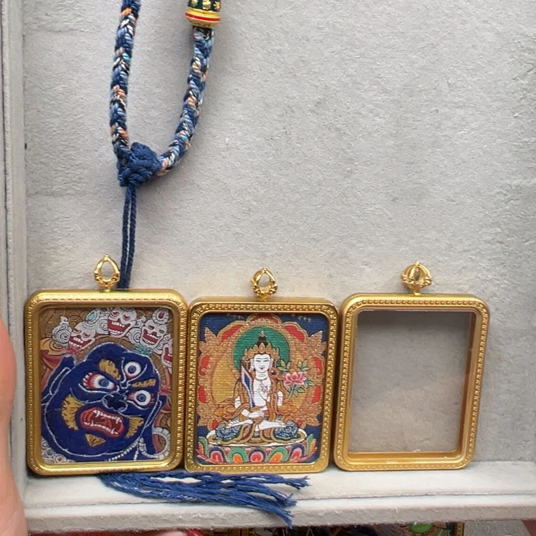 吊坠L**E铜双面大黑天虚空绳子6